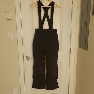 Black Snow Pants with Suspenders